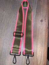 💚💗🧡 Olive/Pink or Olive/Pink/Orange Stripe 2” Adjustable Handbag Strap