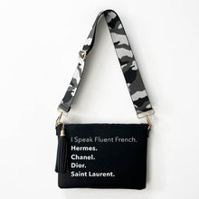 I Speak French Vegan Leather Clutch/ Crossbody - Assorted Colors