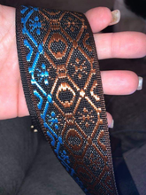 Abstract Adjustable Print Bag Strap - Silver or Gold Hardware