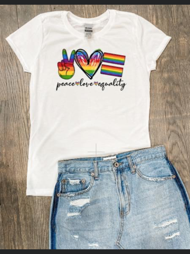 Peace ☮️ Love ❤️Equality 🌈 Tee.