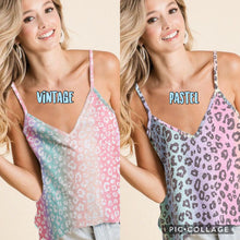 GRADATION LEOPARD SLEEVELESS TOP - PASTEL MULTI or VINTAGE MULTI