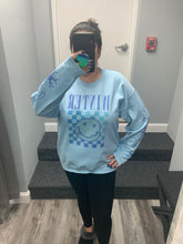 Winter Checkered Happy Sweatshirt W Sleeve Details