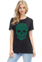🍀 CLOVER SKULL ST PATRICK'S DAY GRAPHIC, ROUND NECK TEE