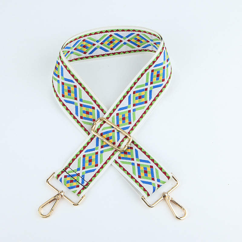 Multicolor Abstract Bag Strap