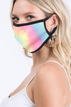 REVERSIBLE AND WASHABLE TIE DYE PRINT FASHION FACE MASK - RAINBOW MULTI🌈