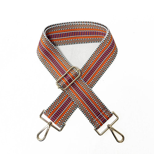 ORANGE MULTI STRIPE BAG STRAP