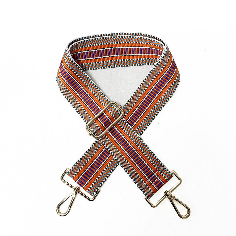 ORANGE MULTI STRIPE BAG STRAP