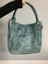 Vegan Leather Woven Flip Rivet Handbag Zipper Closure Crossbody Bag - Assorted Colors