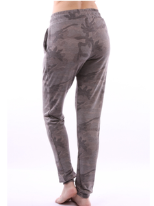 CAMOUFLAGE BRUSHED PANTS - GREY