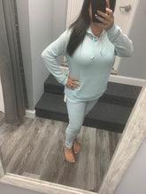 Ocean Drive Brushed Hacci Front Tie Jogger - Heather Pink or Heather Sky Blue