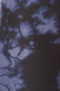Plus Tie dye printed, high waisted, biker shorts - Navy/Blue