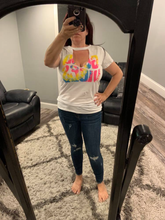 GOOD VIBES, CUT OUT FRONT SHORT SLEEVE - BLACK or WHITE