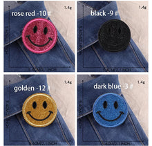 Glitter Smiley Face Stickers - Assorted Colors