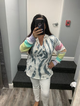 Ocean Drive Firework Tie-dye Burnout Pullover Hoodie